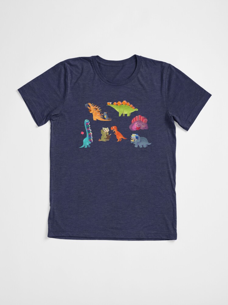 Thumbnail 3 of 7, Tri-blend T-Shirt, BOOK DINOSAURS designed and sold by bonniepangart.