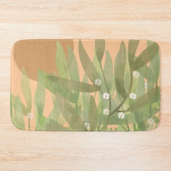 Item preview, Salmon sky and green foliage field designed and sold by Thegentleshop.