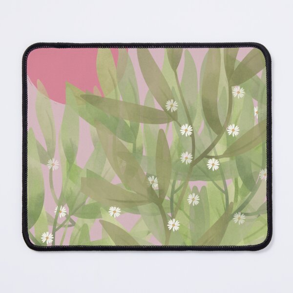 Item preview, Pink sky and green foliage field designed and sold by Thegentleshop.