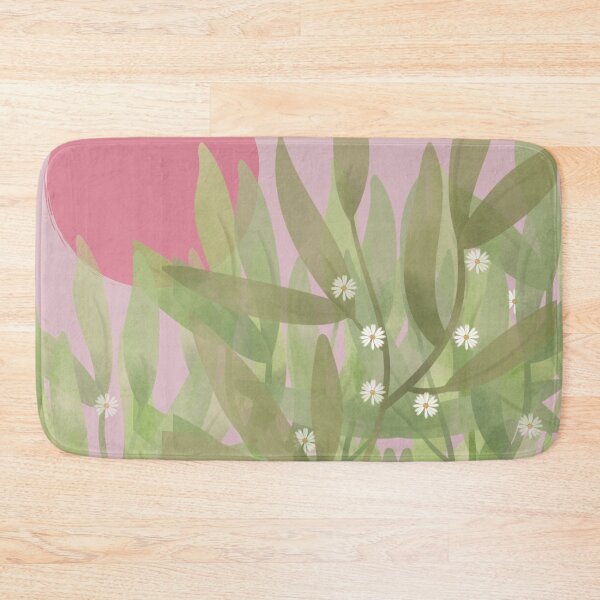 Item preview, Pink sky and green foliage field designed and sold by Thegentleshop.