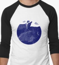 The Blue Shimmering Sea Lights Men's Baseball ¾ T-Shirt