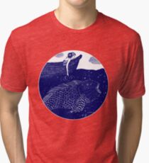 The Blue Shimmering Sea Lights Tri-blend T-Shirt