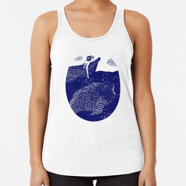 The Blue Shimmering Sea Lights Racerback Tank Top