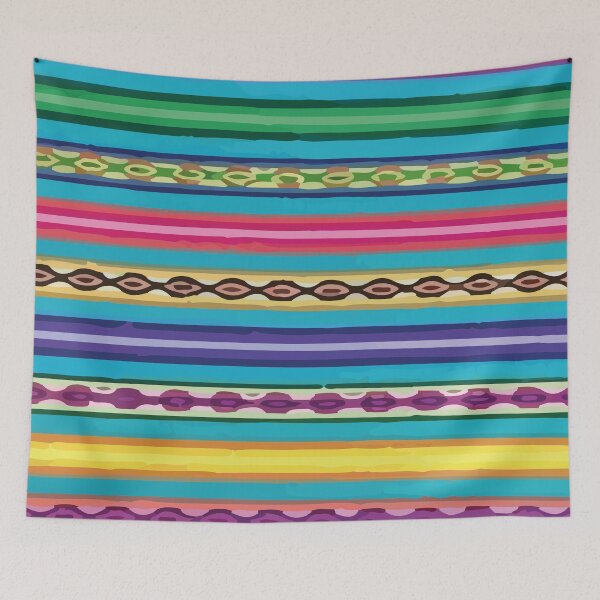 Item preview, Colorful vibrant mexican fabric rebozo designed and sold by T-Mex.