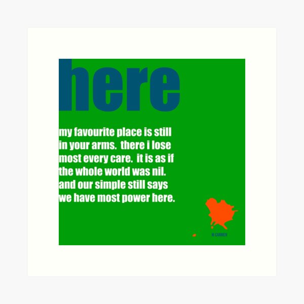 here Art Print