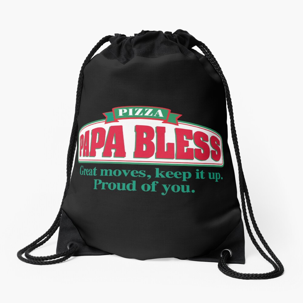 PAPA BLESS PIZZA (Parodie T-Shirt) Turnbeutel