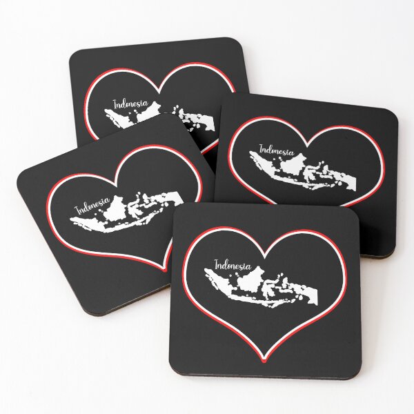 Item preview, Black heart map Indonesia designed and sold by Astralia.