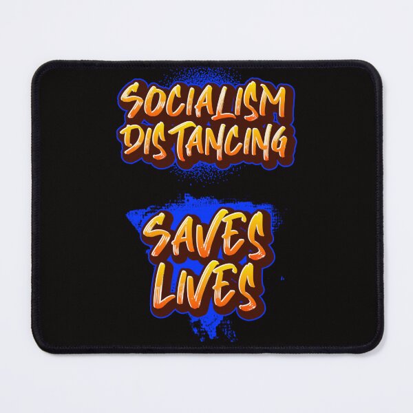 Item preview, Socialism distancing saves lives political graffiti spray paint - designed and sold by dreamwearprints.