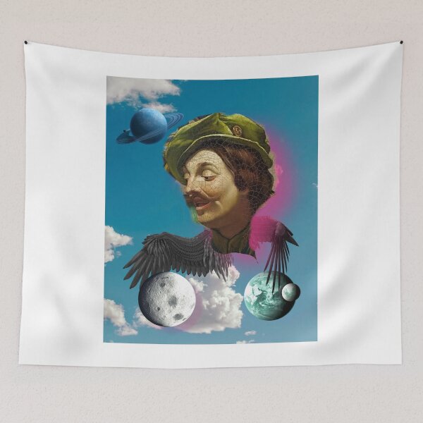 Item preview, Floating Head With Wings and Planets designed and sold by ArteTenebris.