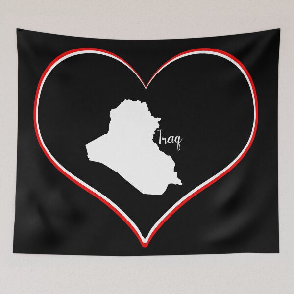 Item preview, Black heart map Iraq designed and sold by Astralia.