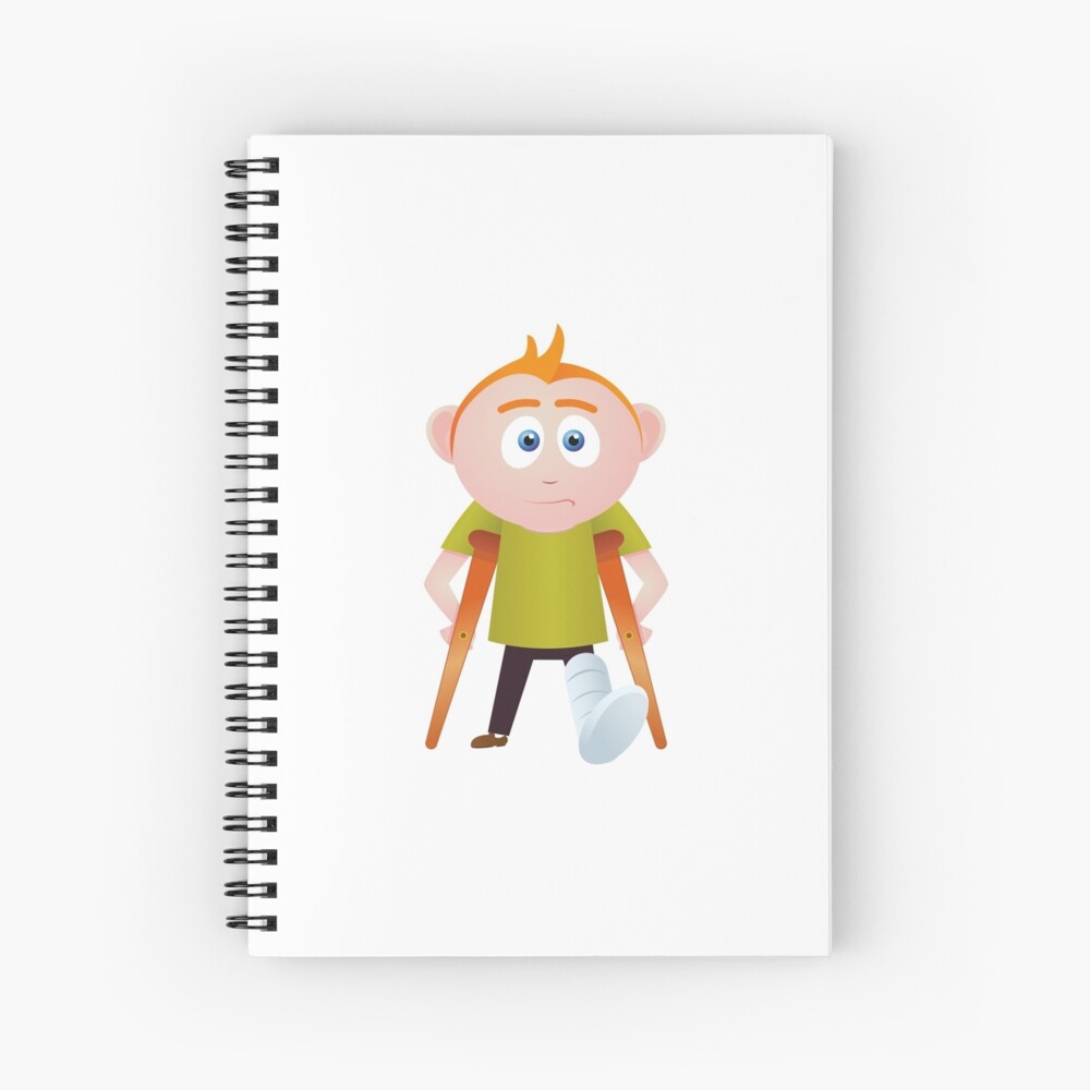 Cartoon Character Broke His Leg Art Print By Audron Redbubble