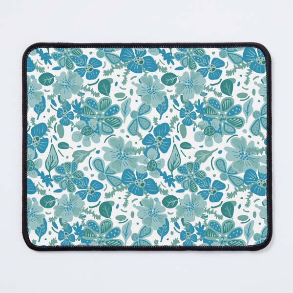 Item preview, Whimsical periwinkle blue flowers  designed and sold by SisterlyLove.