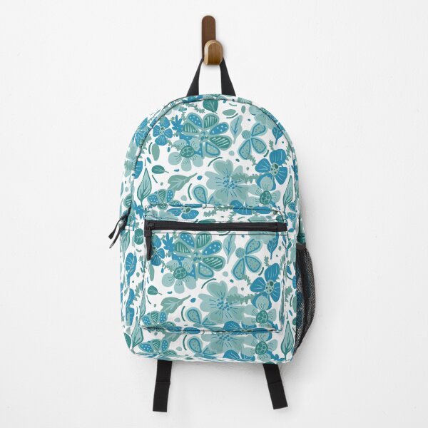 Item preview, Whimsical periwinkle blue flowers  designed and sold by SisterlyLove.
