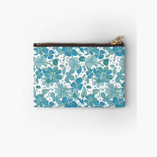 Item preview, Whimsical periwinkle blue flowers  designed and sold by SisterlyLove.