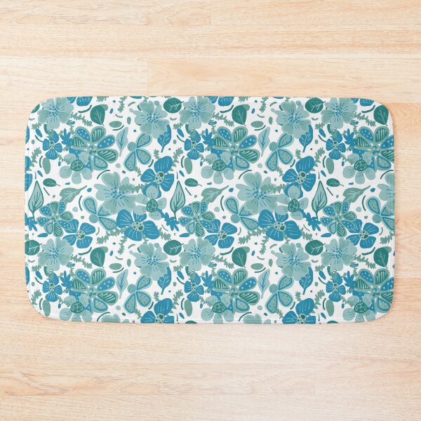 Item preview, Whimsical periwinkle blue flowers  designed and sold by SisterlyLove.