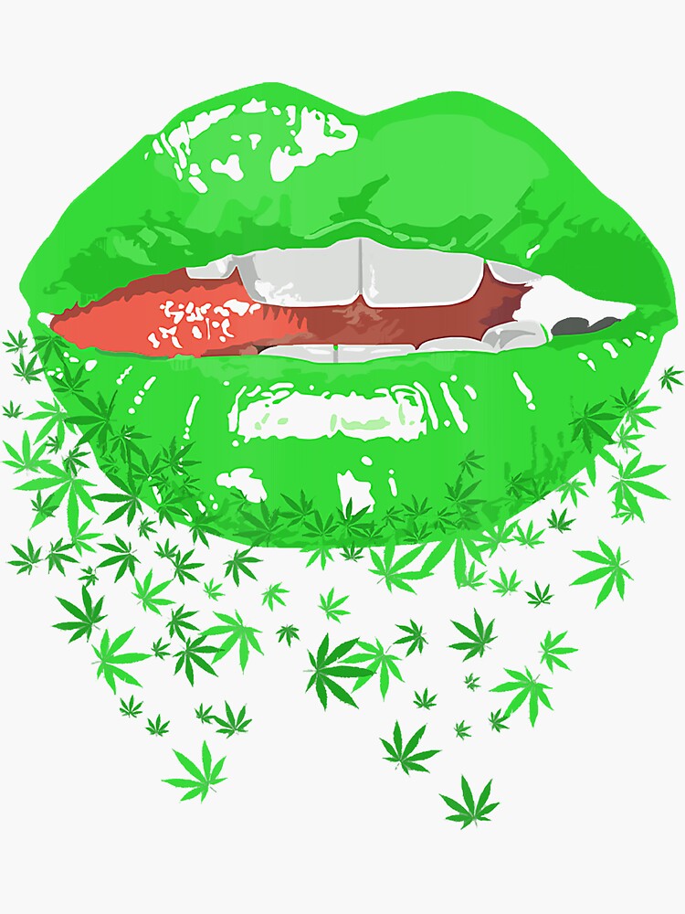 Sexy Lips Cannabis Marijuana Weed Pot Leaf Lover PNG, Lips PNG