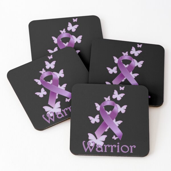 Item preview, Purple Awareness Ribbon with Butterflies Warrior designed and sold by VistoKnert.