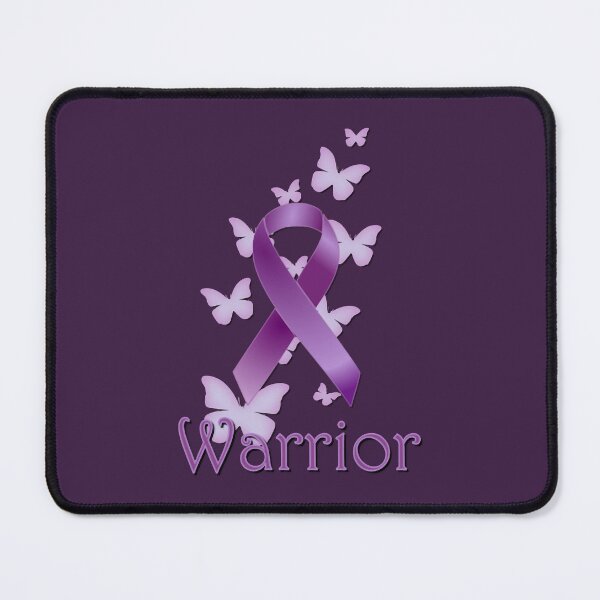 Item preview, Purple Awareness Ribbon with Butterflies Warrior designed and sold by VistoKnert.