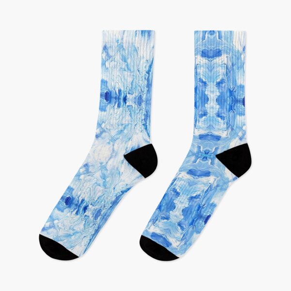 Item preview, Blue and White Abstract Painting designed and sold by Creative-Voyage.