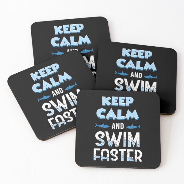 Item preview, Keep Calm And Swim Faster Shark Lovers  designed and sold by TracyWilso8859.