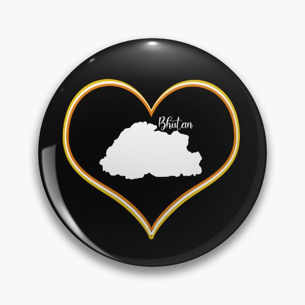 Item preview, Black Heart Map Bhutan designed and sold by Astralia.