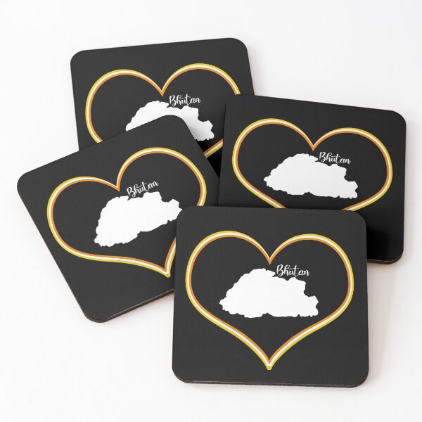 Item preview, Black Heart Map Bhutan designed and sold by Astralia.