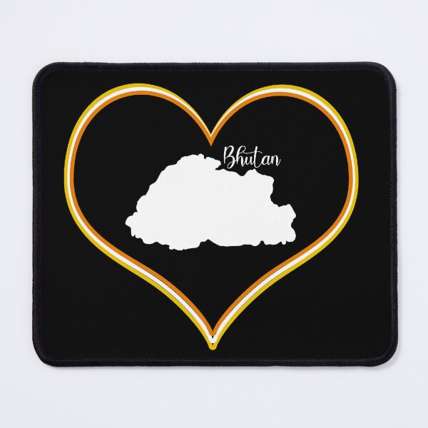 Item preview, Black Heart Map Bhutan designed and sold by Astralia.