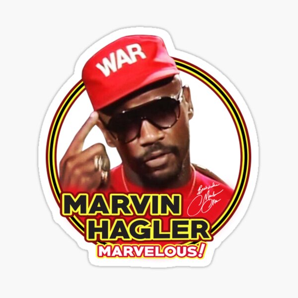 &ldquo;Marvin Hagler, Marvin Hagler Marvelous War!&rdquo; Sticker by jameseoyp