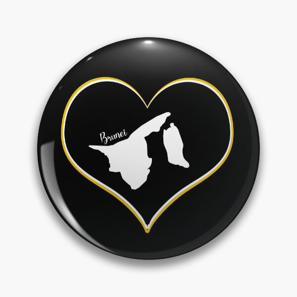 Item preview, Black heart map Brunei designed and sold by Astralia.