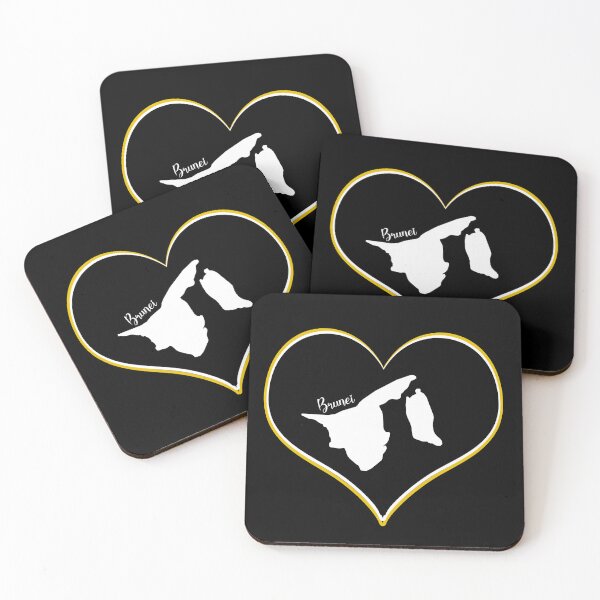 Item preview, Black heart map Brunei designed and sold by Astralia.