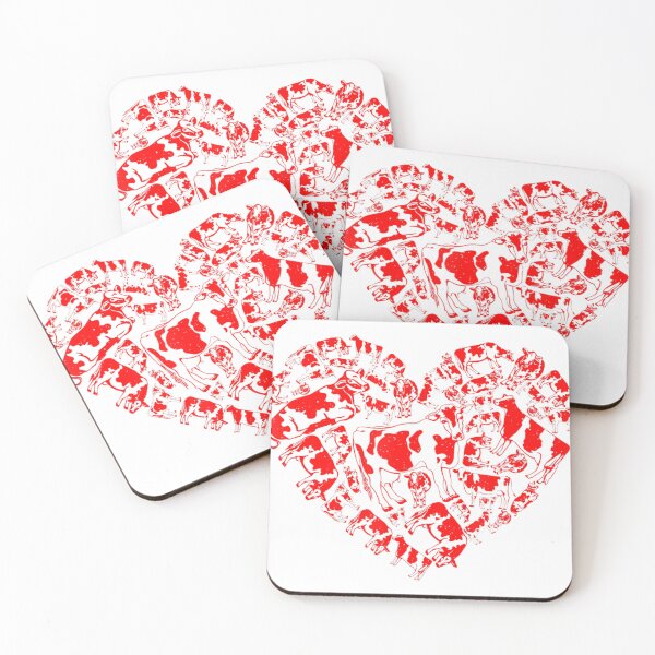 Item preview, Dairy Cow Hearts Cute Animals Lover Valentines Day Couple  designed and sold by layerrdbargo.