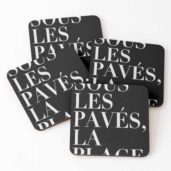 Item preview, ! New ! Paris Revolt, May 68 &x27;SOUS LES PAVES, LA PLAGE&x27; Pale Grey on Deepest Blue Classi designed and sold by heflick87.