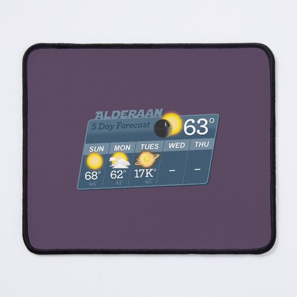 Item preview, STAR WARS ALDERAAN 5 DAY WEATHER FORECAST designed and sold by OsoarnBoat.