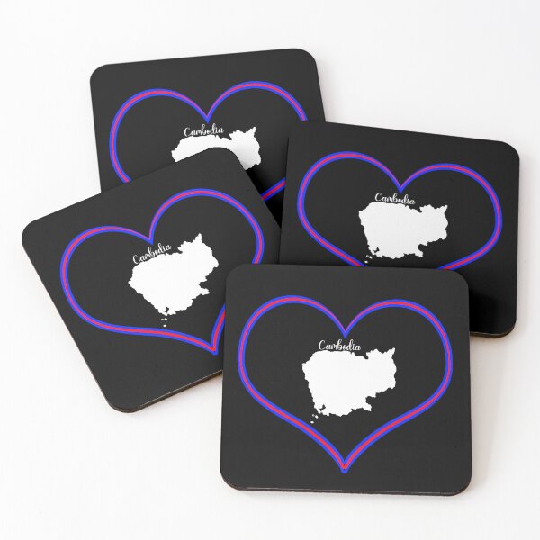 Item preview, Black heart map Cambodia designed and sold by Astralia.