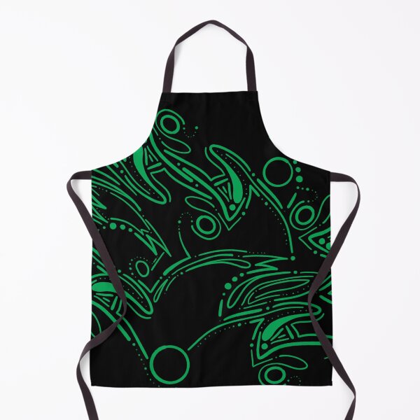 Item preview, Green Hand Drawn Abstract Artwork Fashion Pattern designed and sold by that5280lady.