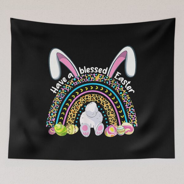 Item preview, Easter Day Rainbow Leopard Eggs Bunny Have A Blessed Easter  designed and sold by terrycar.