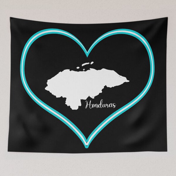 Item preview, Black heart map Honduras designed and sold by Astralia.