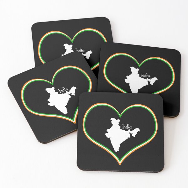 Item preview, Black heart map India designed and sold by Astralia.