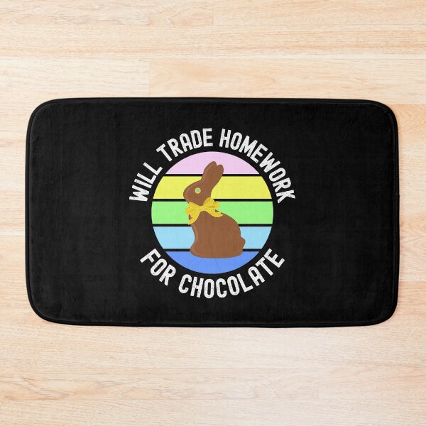 Item preview, School Kids Easter - Will Trade Homework For Chocolate - Easter Bunny, Happy Easter, Children's Easter, Chocolate Bunny designed and sold by jadedscientist.