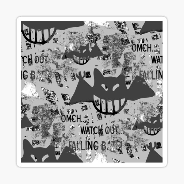 Grunge Bats Graffiti Sticker