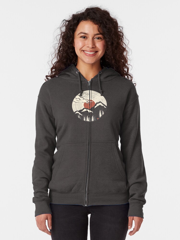 Alternate view of MTN LP... Zipped Hoodie