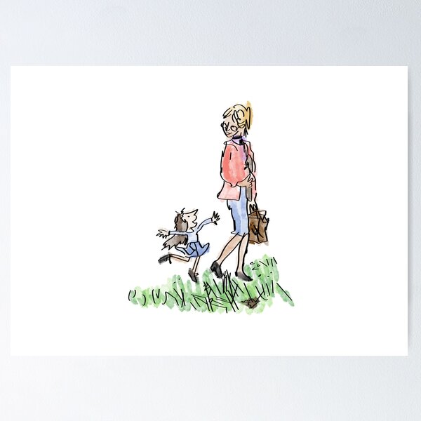 Roald Dahl Miss Honey And Matilda Drawing  Photographic Print for Sale by  OliviaLprints