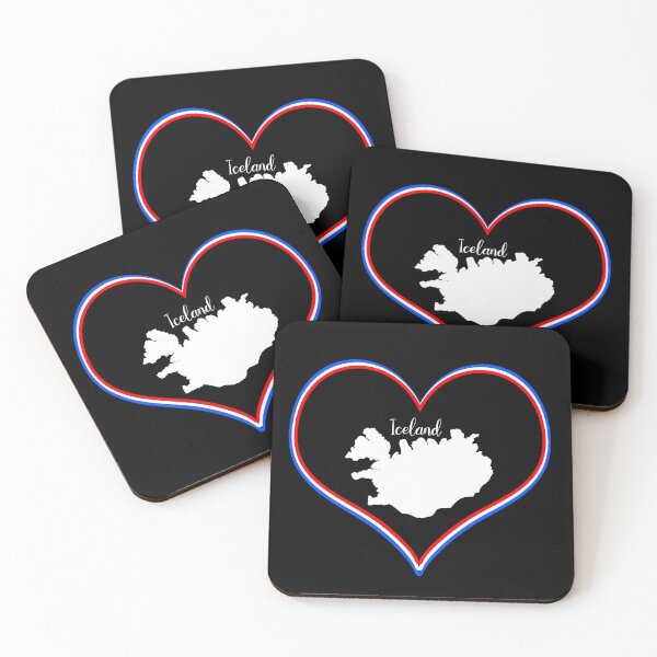 Item preview, Black heart map Iceland designed and sold by Astralia.
