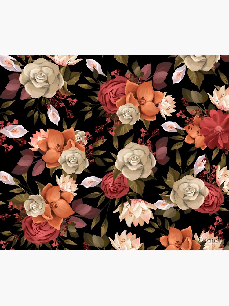 Vintage floral on sale rose throw 60in x 50in