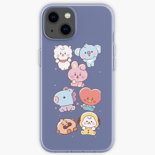 BT21 baby edition avec coeur Coque souple iPhone