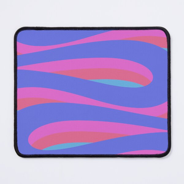 Artikelvorschau, Pop Swirl Wavy Abstract Line Pattern Blau und Pink entworfen und verkauft von kierkegaard.
