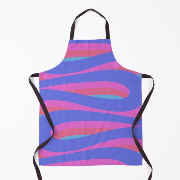 Artikelvorschau, Pop Swirl Wavy Abstract Line Pattern Blau und Pink entworfen und verkauft von kierkegaard.