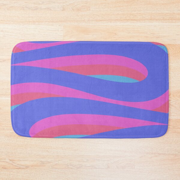Artikelvorschau, Pop Swirl Wavy Abstract Line Pattern Blau und Pink entworfen und verkauft von kierkegaard.