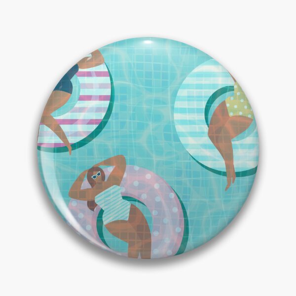 Item preview, vintage women swimming in pool pattern designed and sold by Beeroclock.