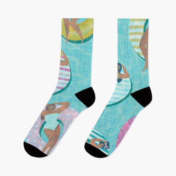 Item preview, vintage women swimming in pool pattern designed and sold by Beeroclock.